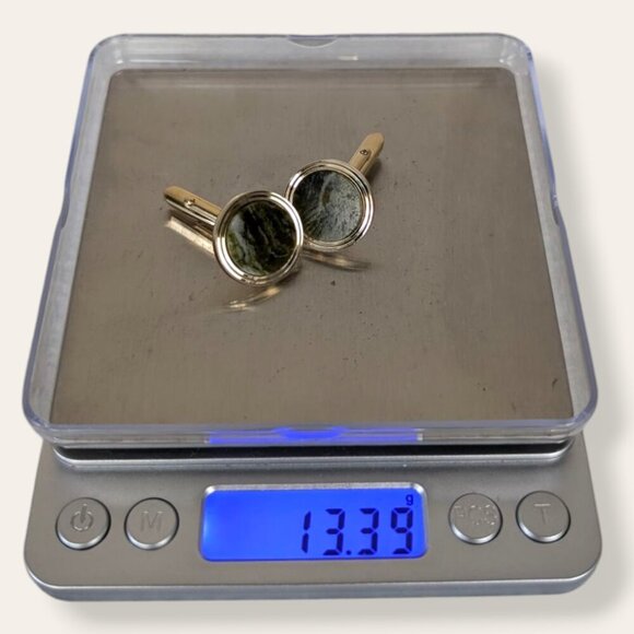 Vintage Connemara Marble Cufflinks - Picture 6 of 6